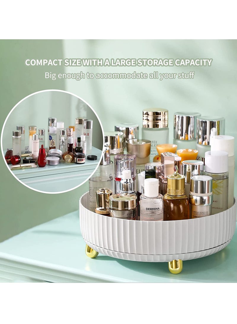 LEDIN Makeup Perfume Organizer 360 Degree Rotating Lazy Susan Cosmetic Desk Storage Lotions Display Case Round Gift Tray with Large Capacity for your Jewelry - Image 3