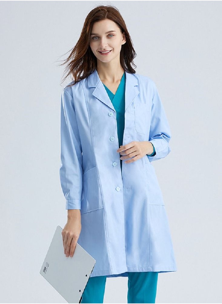 Gasin Long Sleeved Medical Laboratory Jacket Light Blue Friction Suit Women's Rubbing Suit Coat  - Image 1