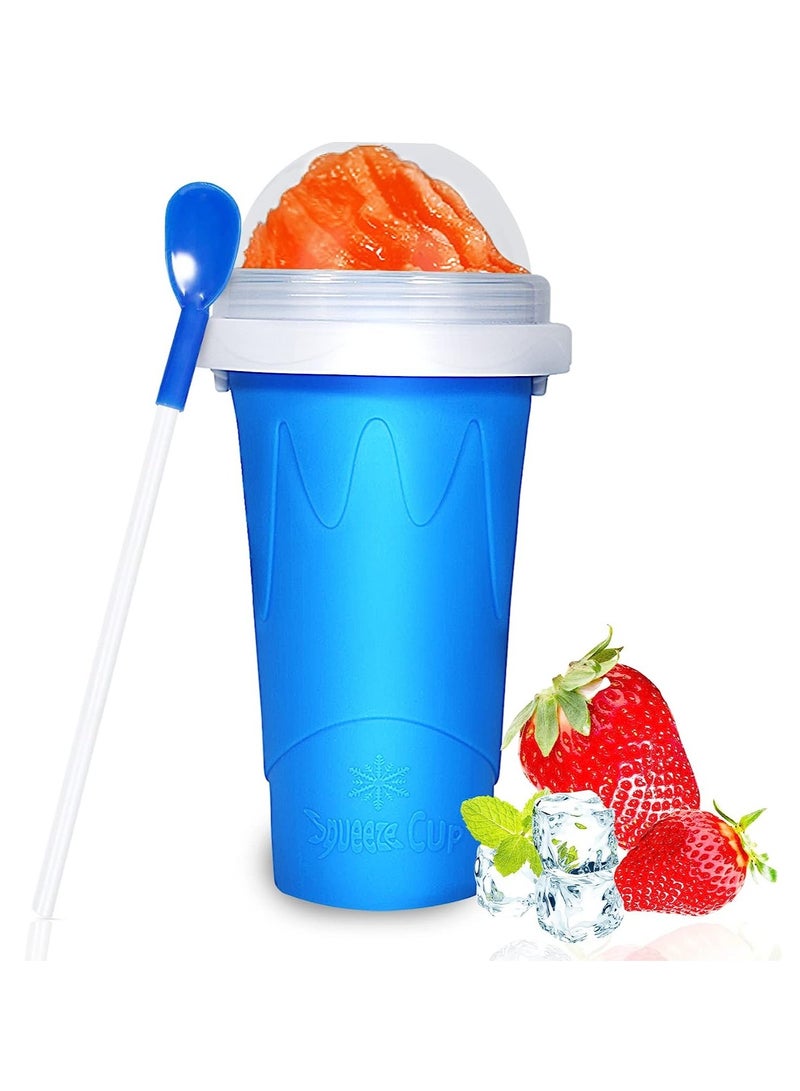 ELTRAZONE Slushy Maker Cup Double Layers Silica Cup, Smoothie Pinch Ice Cup, Frozen Magic Squeeze Cup, Cooling Maker Cup, Freeze Mug Tools, Portable Squeeze Icy Cup - Image 1