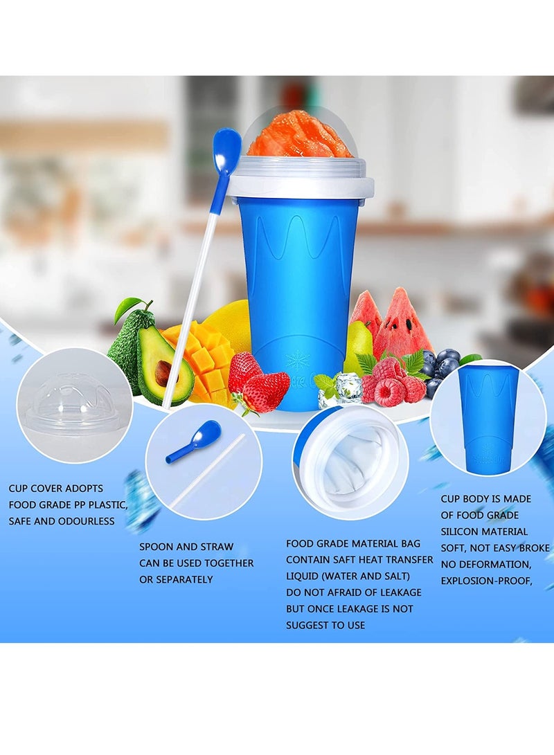 ELTRAZONE Slushy Maker Cup Double Layers Silica Cup, Smoothie Pinch Ice Cup, Frozen Magic Squeeze Cup, Cooling Maker Cup, Freeze Mug Tools, Portable Squeeze Icy Cup - Image 2