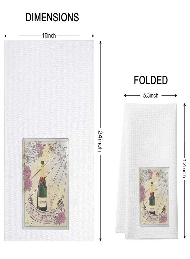 WCGXKO Champagne Lover Gift Best Friend Housewarming Gift Novelty Quote Kitchen Decor Towel (The Champagne Lover 1towel) - Image 2