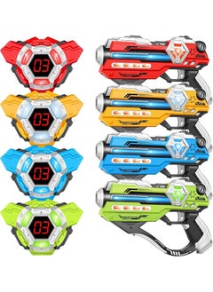 Garlo Laser Tag Guns Set of 4 Laser Tag Guns with Digital LED Score Display Vests,Gifts for Teens and Adults Boys & Girls,Adults and Family Fun,Gift for Kids Ages 6 7 8 9 10 11 12+Year Old Boy  - Image 1