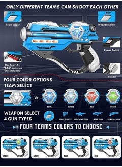 Garlo Laser Tag Guns Set of 4 Laser Tag Guns with Digital LED Score Display Vests,Gifts for Teens and Adults Boys & Girls,Adults and Family Fun,Gift for Kids Ages 6 7 8 9 10 11 12+Year Old Boy  - Image 2