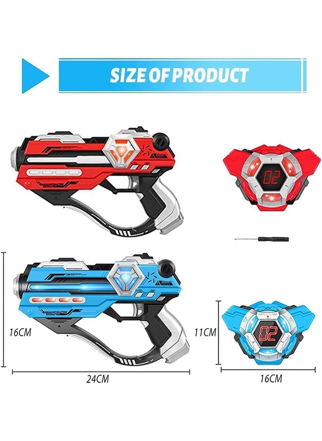 Garlo Laser Tag Guns Set of 4 Laser Tag Guns with Digital LED Score Display Vests,Gifts for Teens and Adults Boys & Girls,Adults and Family Fun,Gift for Kids Ages 6 7 8 9 10 11 12+Year Old Boy  - Image 4