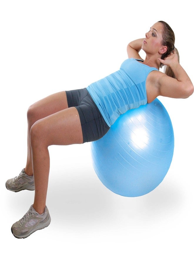 HomeFast Inflatable Gym Ball with Foot Pump for Body Fitness | Anti-Burst Rubber Gym Ball with Free Foot Pump | Round Shape Swiss Ball for Exercise, Workout, Yoga, Pregnancy, - Image 2