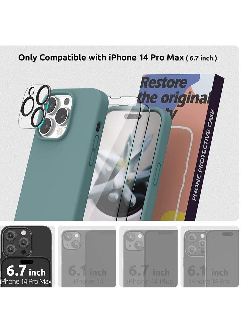 Raxoom Magnetic Case Designed for iPhone 14 Pro Max Case 6.7 inch (2022), Compatible with MagSafe, Liquid Silicone Phone Case for iPhone 14 Pro Max, Cactus Green - Image 2
