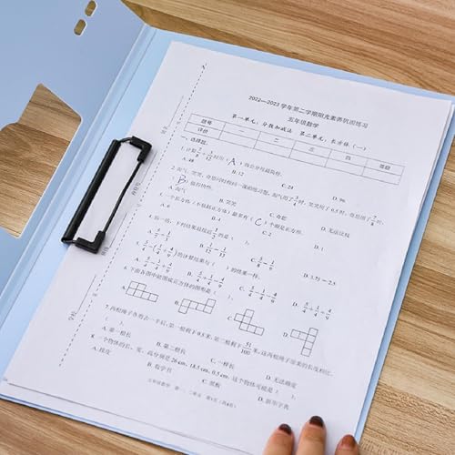 LUVINA A4 Foldable Clipboard File Folder | 360° Flexible Writing Pad with Double Metal Clips | Vertical & Horizontal Clipboards for Students Office School Work (Horizontal File Clipboards, 4) - Image 5