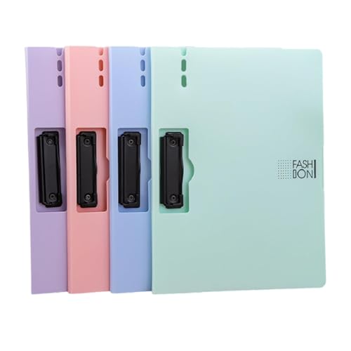 LUVINA A4 Foldable Clipboard File Folder | 360° Flexible Writing Pad with Double Metal Clips | Vertical & Horizontal Clipboards for Students Office School Work (Horizontal File Clipboards, 4) - Image 1