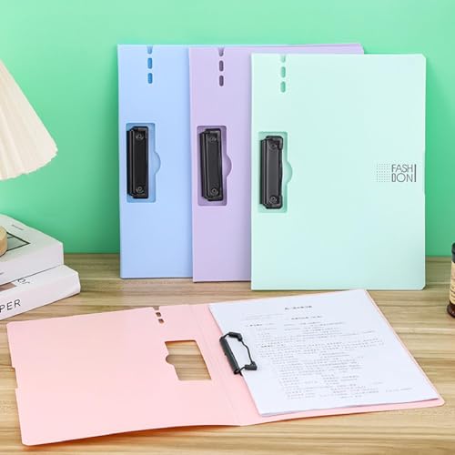 LUVINA A4 Foldable Clipboard File Folder | 360° Flexible Writing Pad with Double Metal Clips | Vertical & Horizontal Clipboards for Students Office School Work (Horizontal File Clipboards, 4) - Image 3