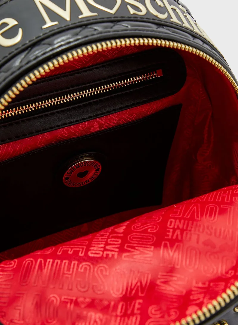 Love Moschino Front Pocket Backpack