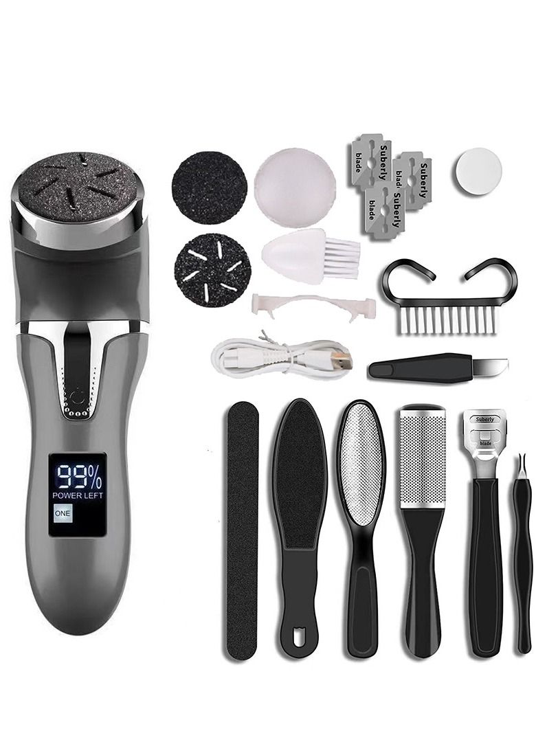 10pcs Electric Foot Grinder Dead Skin Removal Dust Suction Foot Repair Machine Waterproof Calluses Removal Foot Care Tool - Image 1