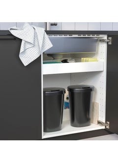 BS Case Ikeaa HLASS Polypropylene Plastic Bin with Lid 8 L 2 Gallon Black Dual Bag Sorting Station  - Image 4