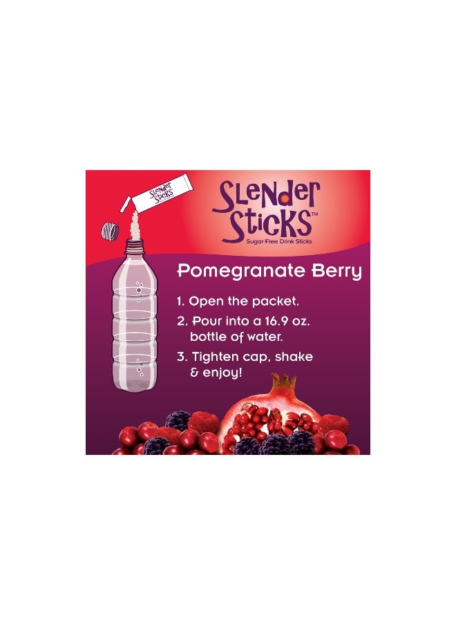 Now Foods - NOW Foods, Real Food, Slender Sticks, Pomegranate Berry, 12 Sticks, 0.14 oz (4 g) Each - Image 1