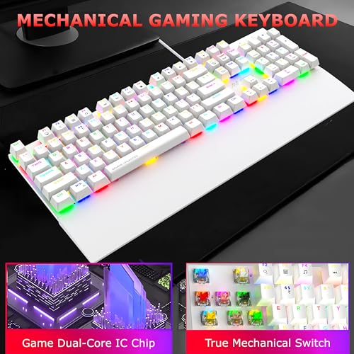 Ant Esports MK4100 RGB Mechanical Gaming Keyboard, Outemu Red Switches Linear & Silent – Chroma RGB – Magnetic Wrist Rest – Double Shot ABS Keycaps, Hot Swappable Switches – Mercury - Image 4