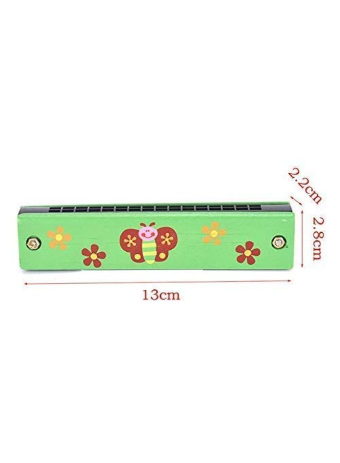 Kids Harmonica Wooden Children Harmonica Toys Colored Printed Diatonic Harmonica Mouth Organ Early Educational Musical Instruments Design 12 - Image 2
