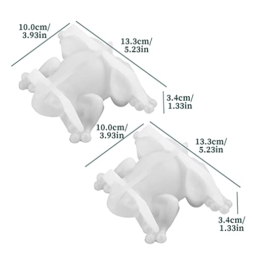Wehous 2PCS Frog Shape Resin Molds, Animal Silicone Molds 3D Cute Resin Molds for Epoxy Casting, Unique Display Frog Mould for DIY Crafts Halloween Wall Desktop Home Decoration - Image 2