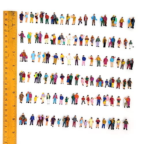 CWBPING 100pcs 1:87 HO Scale Standing Scenery Passengers Model Train Park Street People Figure Model Building Kit - Image 3