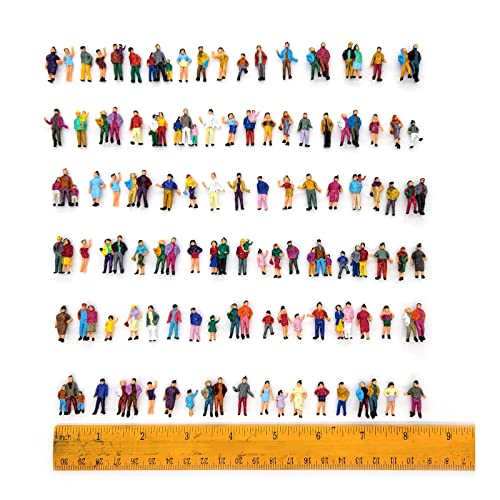 CWBPING 100pcs 1:87 HO Scale Standing Scenery Passengers Model Train Park Street People Figure Model Building Kit - Image 4