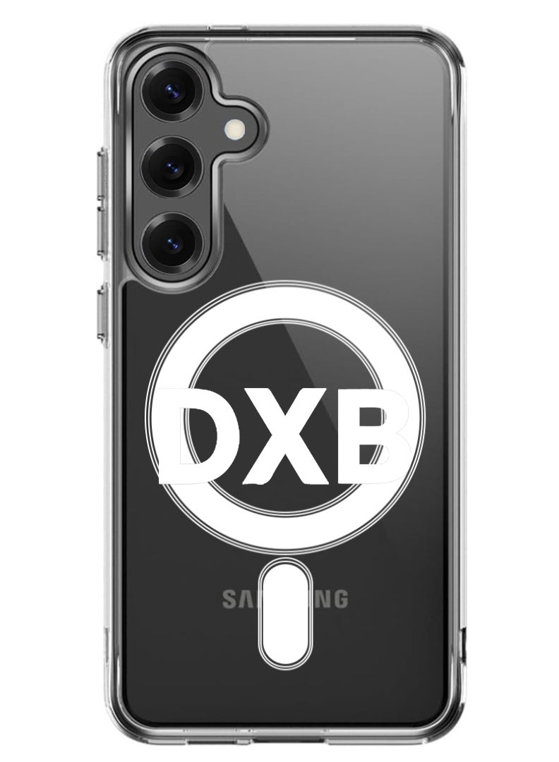 Theodor Magnetic Case for Samsung Galaxy S25 Plus 6.7-inch Compatible with MagSafe Wireless Charging, Shockproof Phone Bumper Cover DXB - White - Image 1