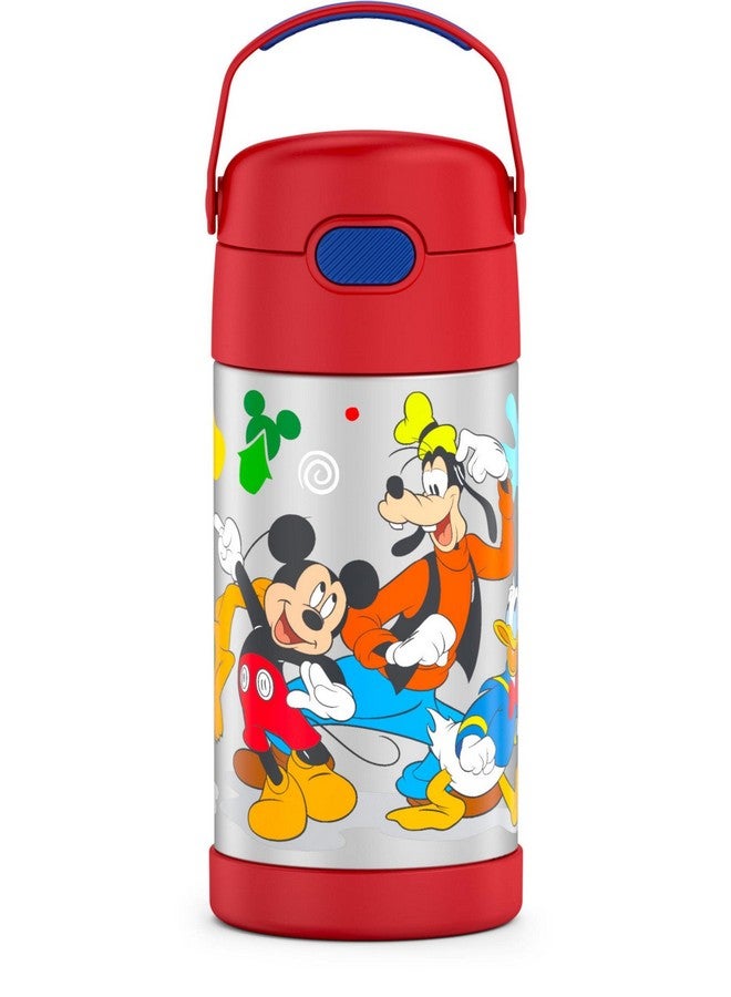THERMOS THERMOS FUNTAINER Water Bottle with Straw - 12 Ounce, Mickey Mouse - Kids Stainless Steel Vacuum Insulated Water Bottle with Lid  - Image 1