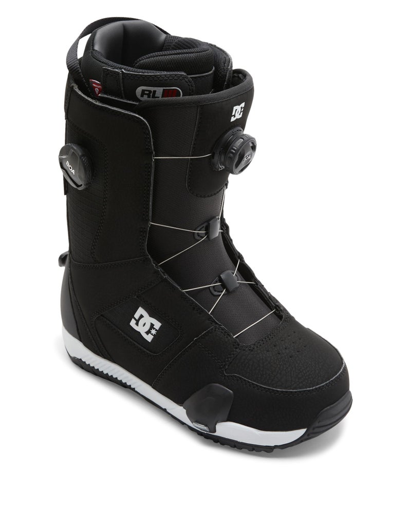 DC Shoes Mens Phase BOA Pro Step On Adjustable MediumFlex Ventilated Snowboard Boots with Insulated Liner Molded Insole BlackBlackWhite 10