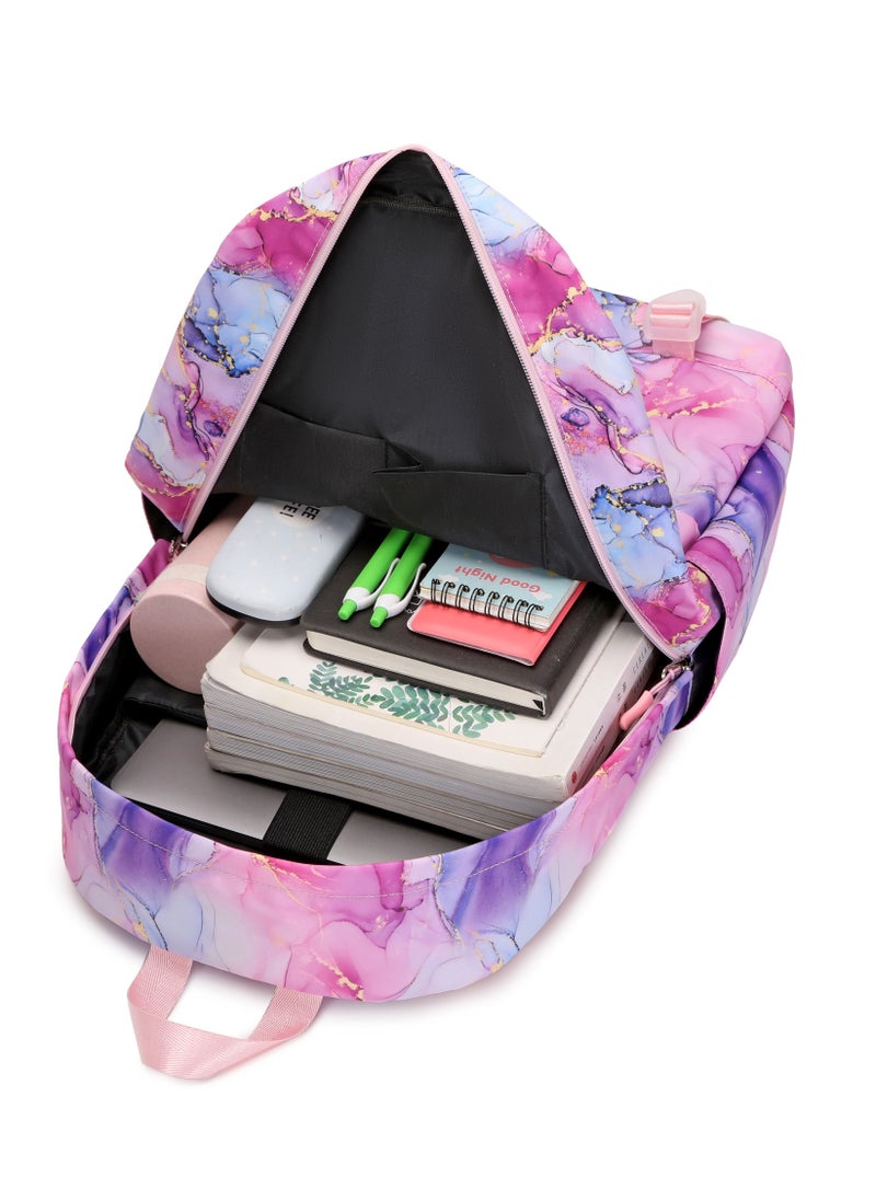 Loquat - Sweet Printed Schoolbag Fashionable Two-Piece Backpack For Girls - Image 1
