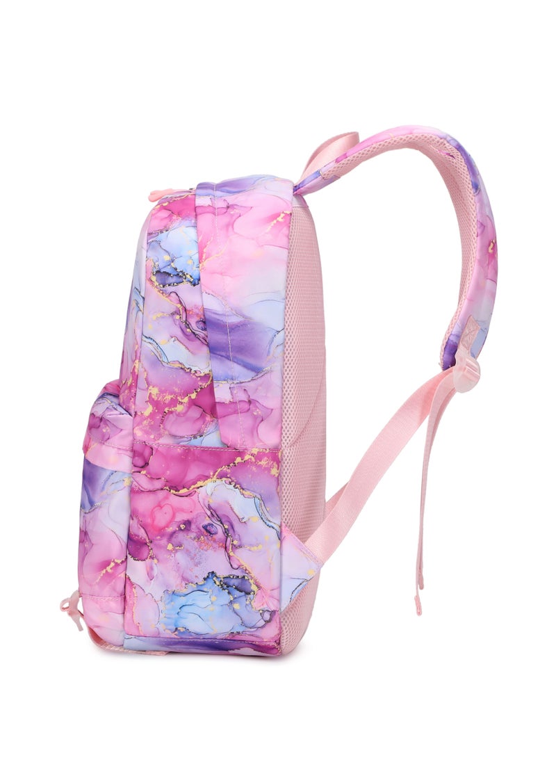 Loquat - Sweet Printed Schoolbag Fashionable Two-Piece Backpack For Girls - Image 1