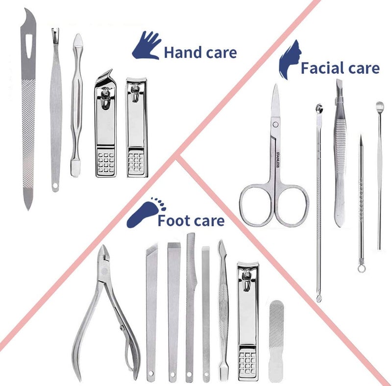 ALKAYAN Manicure Set Pedicure Kit Professional 19 Pcs Nail Clipper for Men & Women St... - Image 4