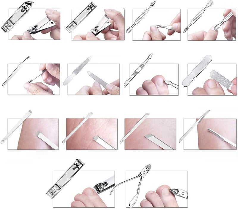 ALKAYAN Manicure Set Pedicure Kit Professional 19 Pcs Nail Clipper for Men & Women St... - Image 5