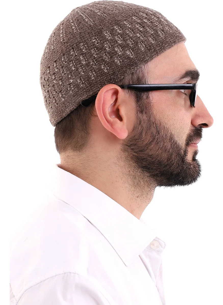 İhvan Online Winter Velvet Skullcap - Brown