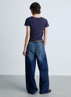 MANGO Logo Print Cotton T-Shirt  - Image 2
