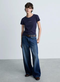 MANGO Logo Print Cotton T-Shirt  - Image 4