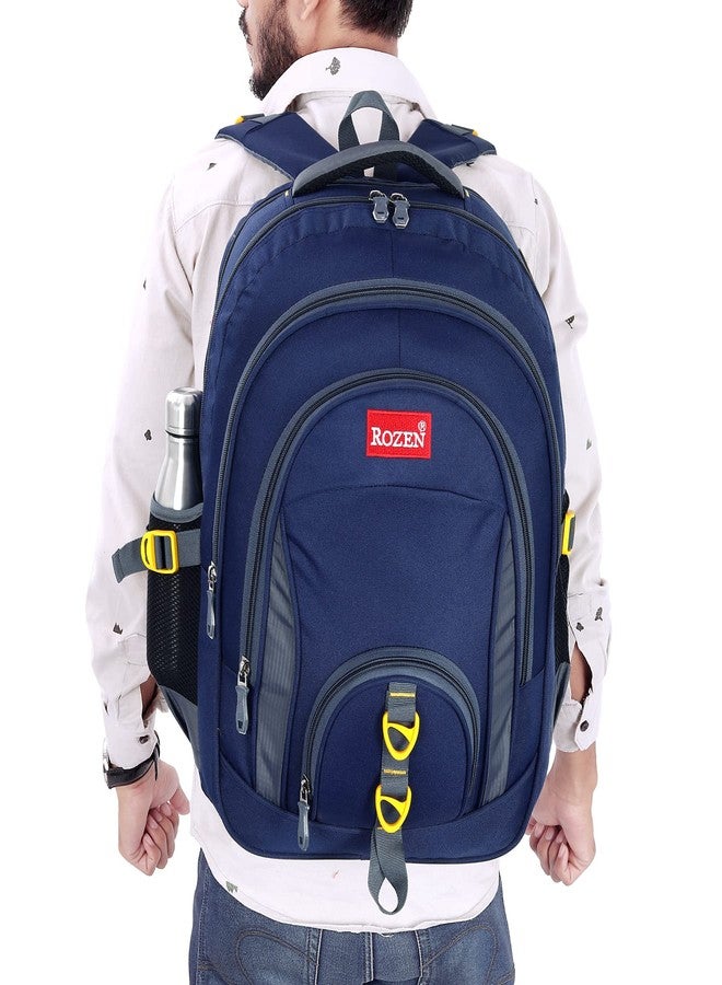 ROZEN 5 Compartments Combo Shool & Lunch Bag Casual Multipurpose Backpack For Students, Water Resistant, Unisex Design, Stylish & Durable (Navyblue), 50 Litres - Image 5
