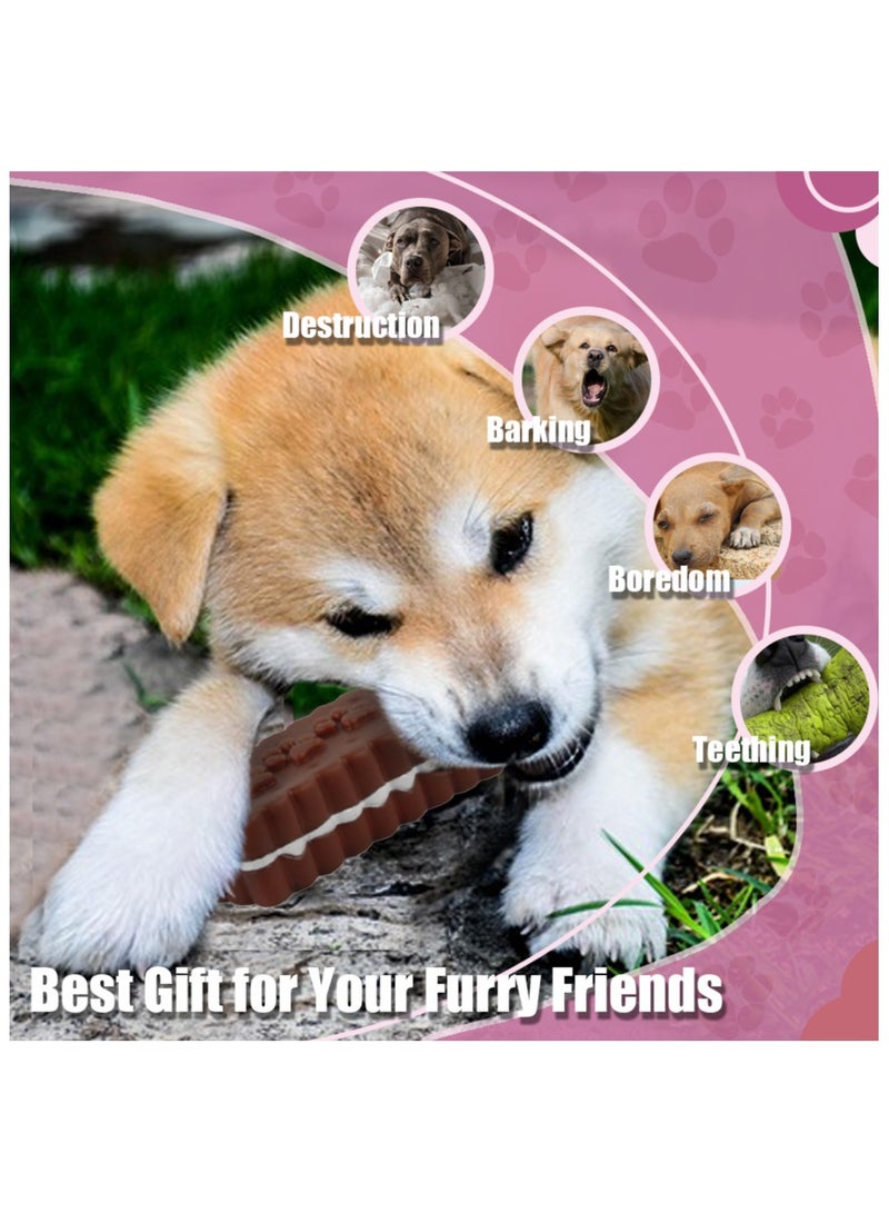 MIIXUER 3 Pack Squeaky Toys for dogs, Cute Squeaky Dog Toys for Puppy to Medium Dogs, Soft Durable Interactive Chew Toy for Dogs - square cookies - Image 4