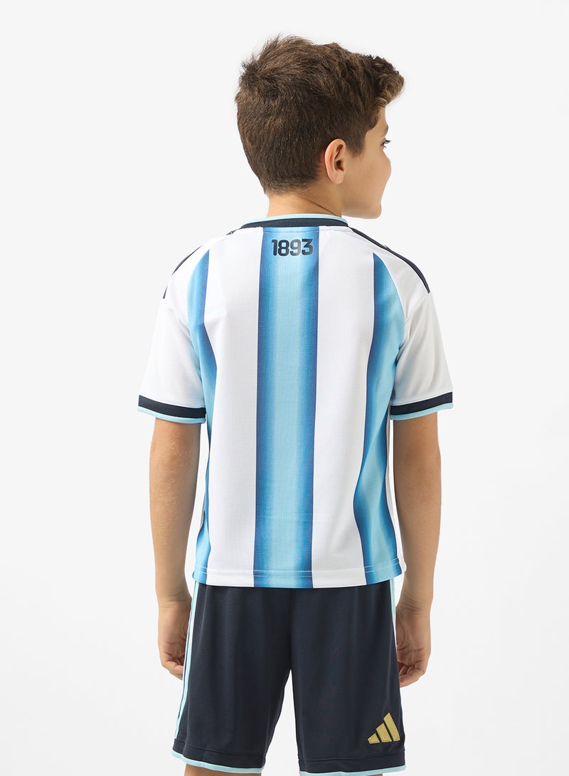 Adidas Kids Argentina 26 Home Replica Messi Jersey - Image 2