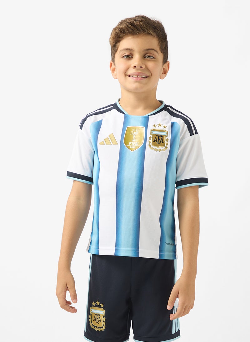Adidas Kids Argentina 26 Home Replica Messi Jersey - Image 1