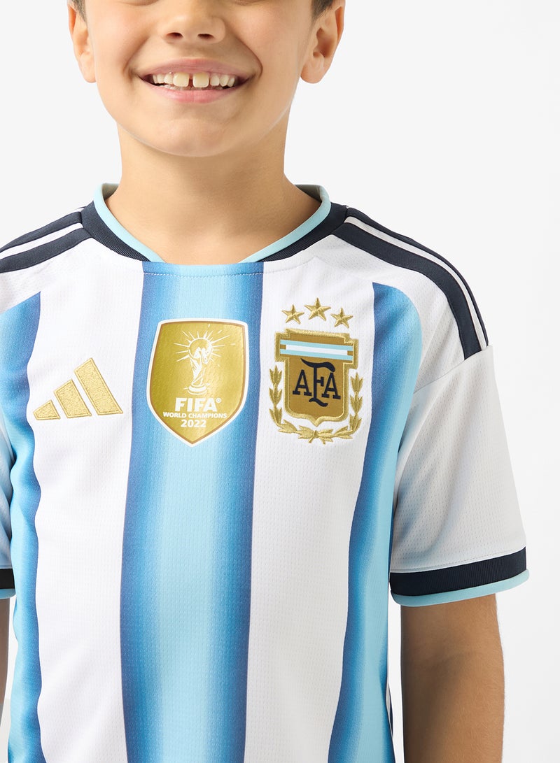 Adidas Kids Argentina 26 Home Replica Messi Jersey - Image 3