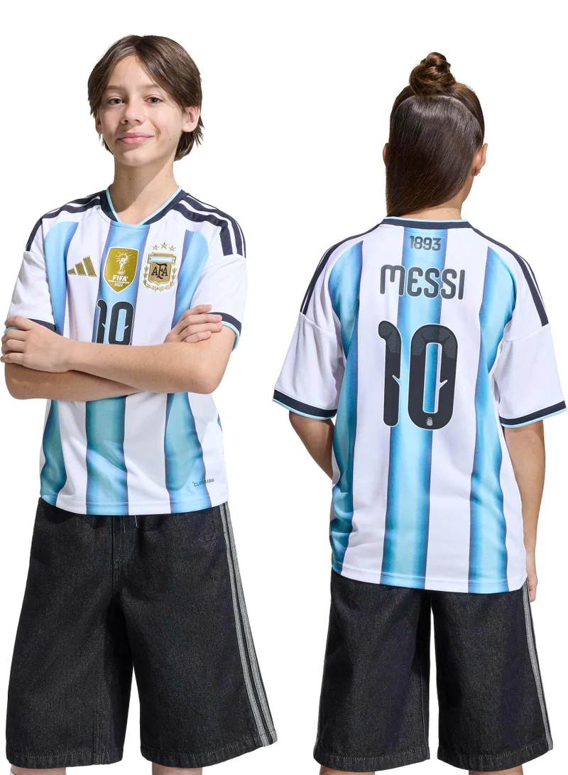 Adidas WHITE/ICEBLU/LTBLUE Youth Argentina 2026 Messi Home Jersey  | Best Price UAE