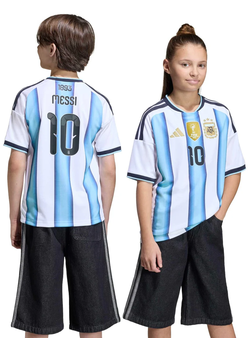 Adidas WHITE/ICEBLU/LTBLUE Youth Argentina 2026 Messi Home Jersey  | Best Price UAE