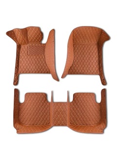 Car Floor Mats Compatible With Ford Edge 2009-2013 PVC Leather Non-slip Weather Color Available (Safran)
