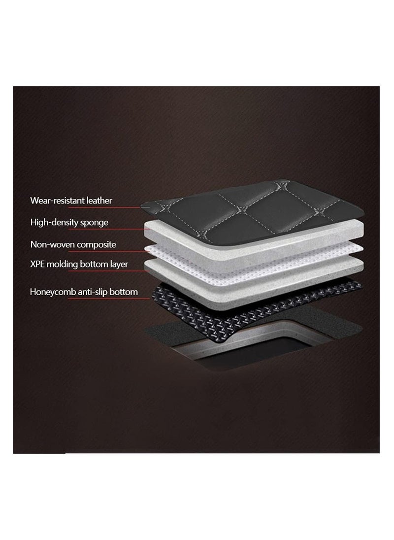 WINCA - Car Floor Mats Compatible With Ford Edge 2009-2013 PVC Leather Non-slip Weather Color Available (Safran) - Image 1