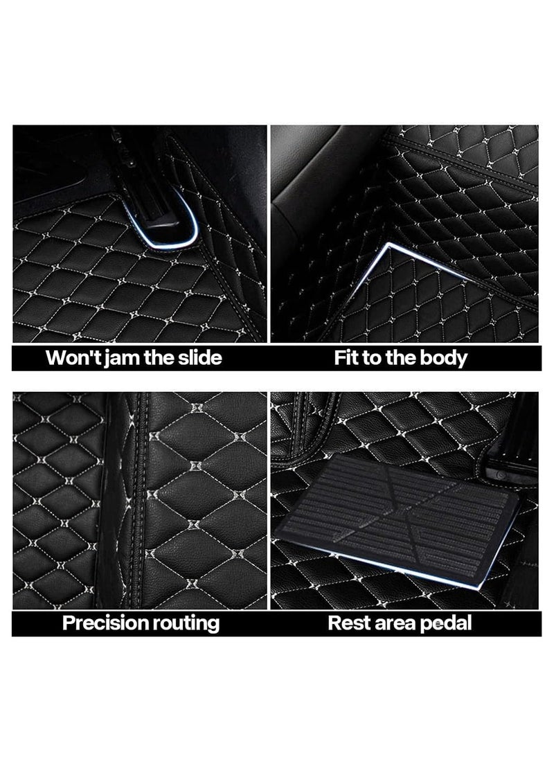 WINCA - Car Floor Mats Compatible With Ford Edge 2009-2013 PVC Leather Non-slip Weather Color Available (Safran) - Image 1