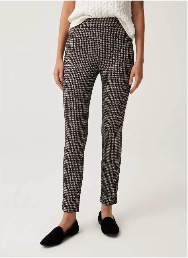 او في اس Ovs Womens Jacquard Leggings With High Waist