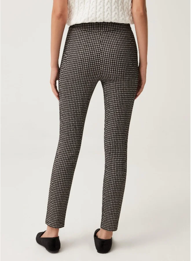 او في اس Ovs Womens Jacquard Leggings With High Waist
