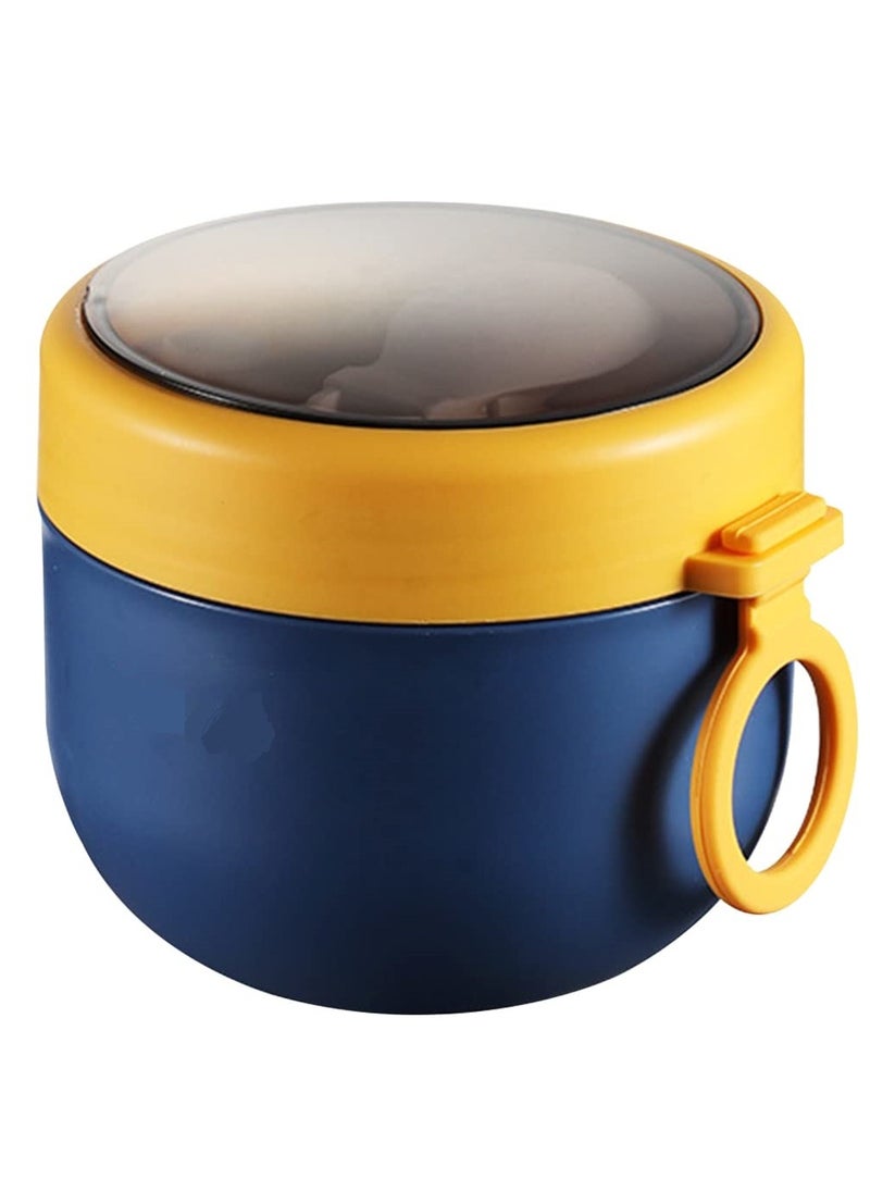 KASTWAVE Food Jar For Kids with Foldable Spoon Vacuum Insulated Stainless Steel Thermal Food Container Food Thermos Soup Cup Leak Proof Hot Cold Food for School Office Picnic Travel Outdoors  - Image 1