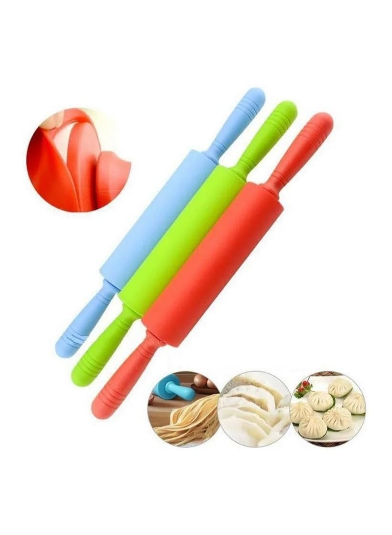 Silicone Rolling Pin for Baking Non-stick – Multicolor - Image 2