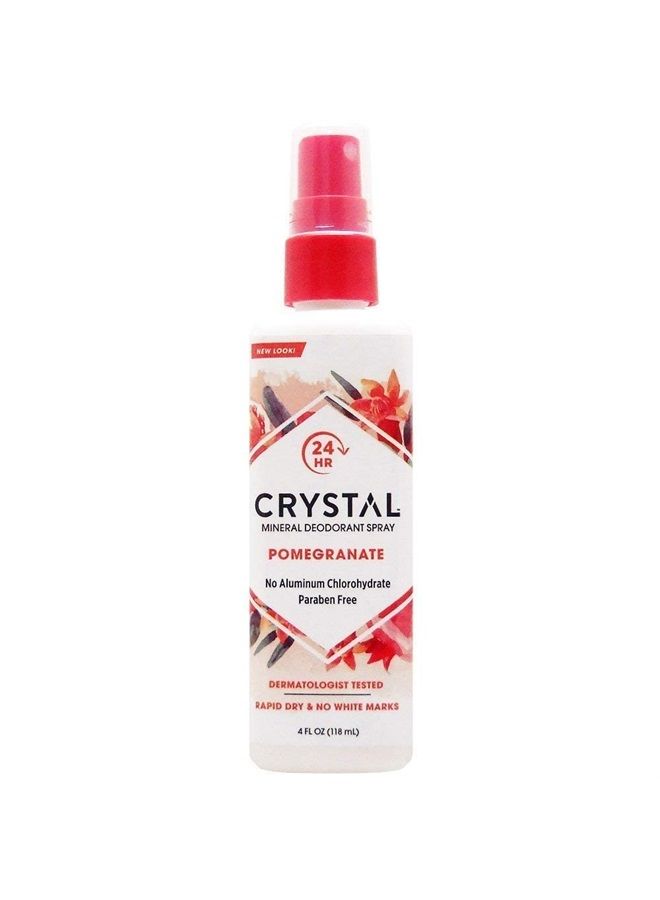 CRYSTAL Deodorant Crystal Essence Mineral Deodorant Body Spray Pomegranate - 4 fl oz - Image 2