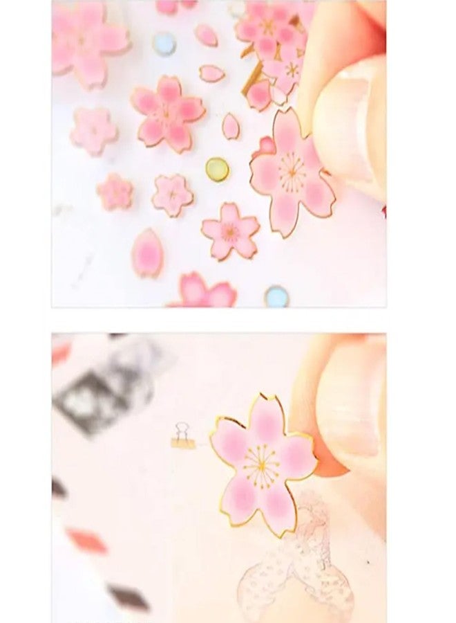 PROBABE Plastic Cherry Blossom Puffy 3D Stickers Set for Kids - 6 Sheet Floral Aesthetic Manuall Stickers for Scrapbooking, Journaling, Crafts - Cute Spring Nature Theme with Animals & Flowers - Image 4