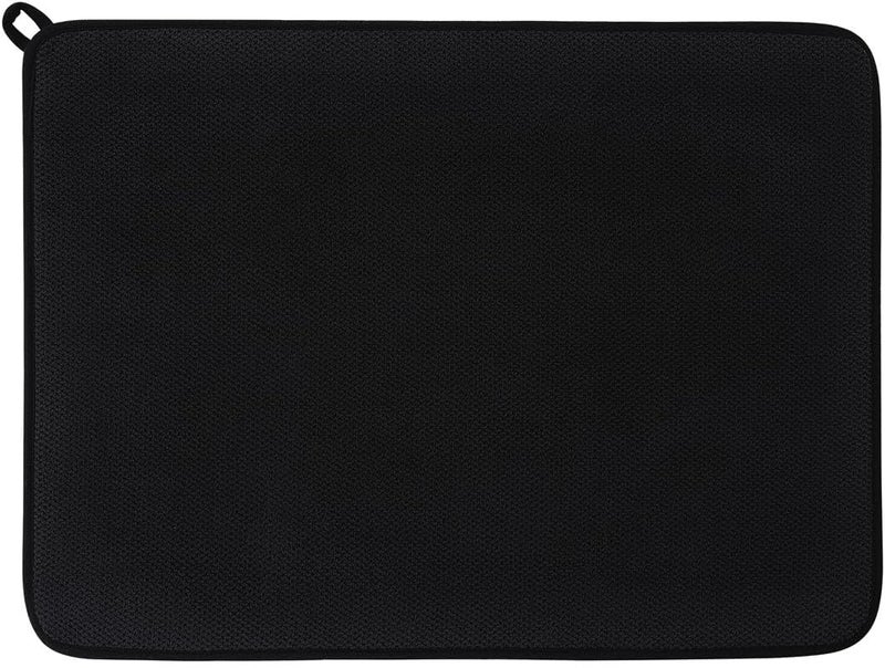 Microfiber Ultra-Absorbent Dish Drying Mat - Black, Small 40x30cm - Image 1