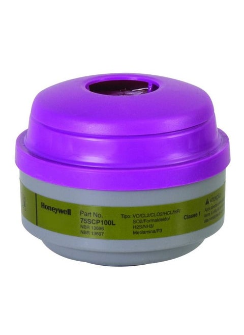 Honeywell North 75SCP100L Combination Gas and Vapor Cartridge with P100 Particulate Filter Purple 1 Pair